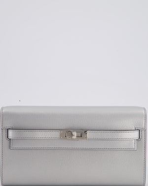 *SUPER RARE* Hermès Kelly To Go Bag in Argent Chevre Chamkila Leather with Palladium Hardware