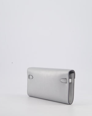 *SUPER RARE* Hermès Kelly To Go Bag in Argent Chevre Chamkila Leather with Palladium Hardware