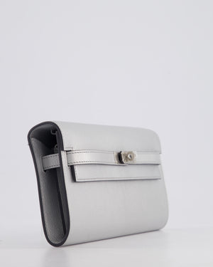 *SUPER RARE* Hermès Kelly To Go Bag in Argent Chevre Chamkila Leather with Palladium Hardware