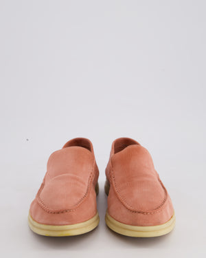 Loro Piana Pink Summer Walk in Suede Size EU 38