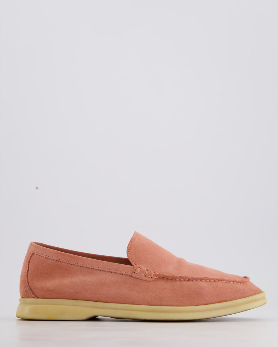 Loro Piana Pink Summer Walk in Suede Size EU 38