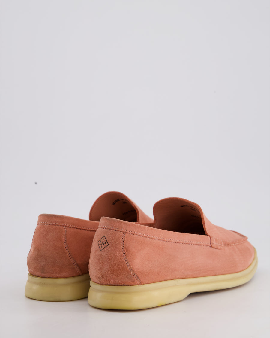 Loro Piana Pink Summer Walk in Suede Size EU 38