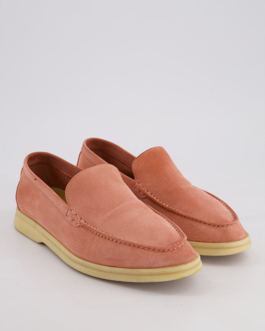 Loro Piana Pink Summer Walk in Suede Size EU 38