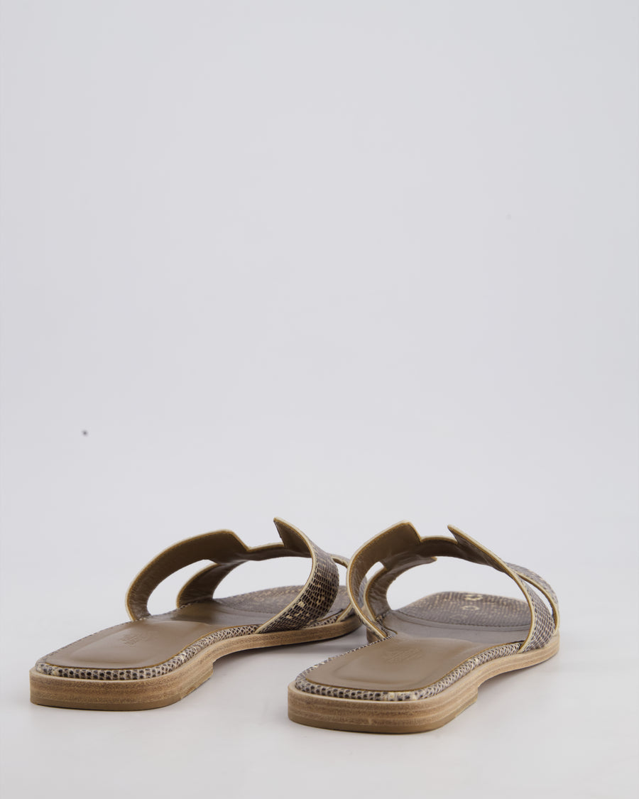Hermès Beige Ombré Lizard Oran Size EU 40.5