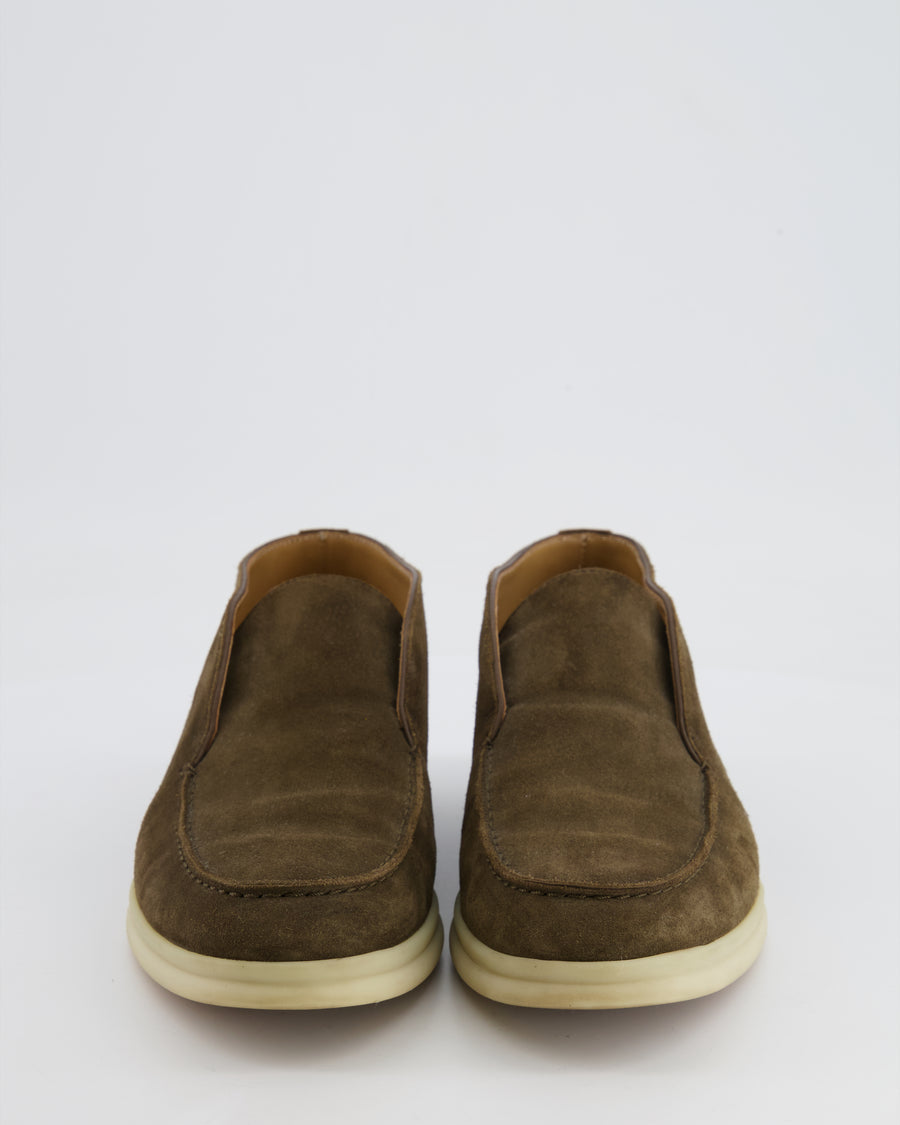 Loro Piana Warm Grey Suede Open Walk Ankle Boots Size 39.5 RRP £865