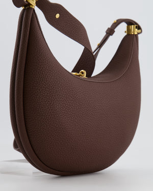 Songmont Brown Luna Shoulder Bag with Gold Hardware