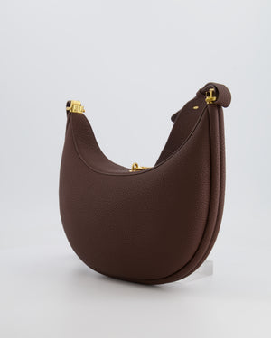 Songmont Brown Luna Shoulder Bag with Gold Hardware