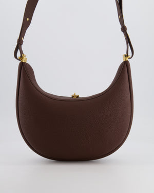 Songmont Brown Luna Shoulder Bag with Gold Hardware