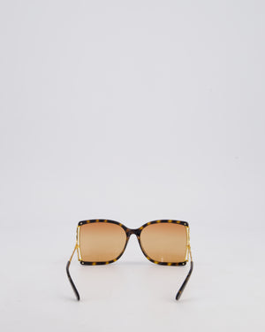 Gucci Brown GG0592S 60mm Square Tortoiseshell Sunglasses