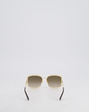 Gucci Ivory GG0593SK 60mm Square Sunglasses with Brown Lenses