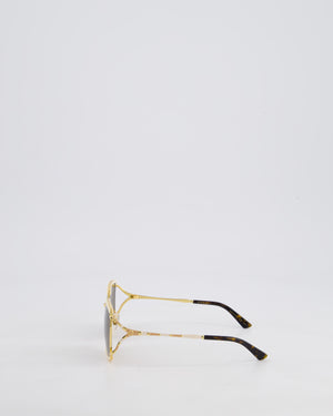 Gucci Ivory GG0593SK 60mm Square Sunglasses with Brown Lenses
