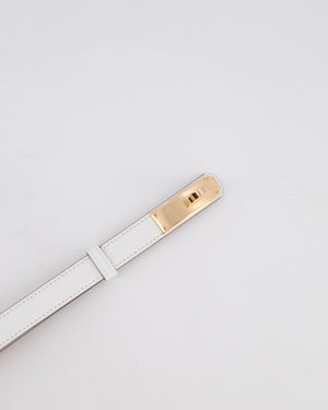 Hermès Kelly 18 Belt in Blanc Leather with Rose Gold Hardware RRP £990