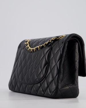 *FIRE PRICE* Chanel Black Classic Medium Double Flap Bag in Lambskin Leather with Gold Hardware