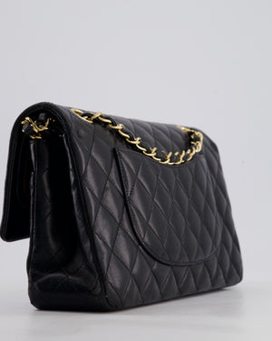 *FIRE PRICE* Chanel Black Classic Medium Double Flap Bag in Lambskin Leather with Gold Hardware