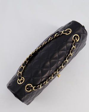 *FIRE PRICE* Chanel Black Classic Medium Double Flap Bag in Lambskin Leather with Gold Hardware