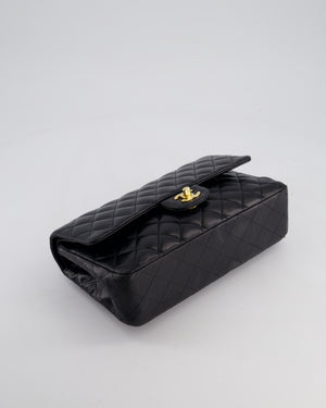 *FIRE PRICE* Chanel Black Classic Medium Double Flap Bag in Lambskin Leather with Gold Hardware