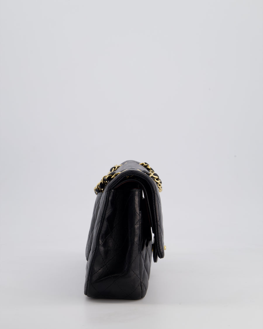 *FIRE PRICE* Chanel Black Classic Medium Double Flap Bag in Lambskin Leather with Gold Hardware