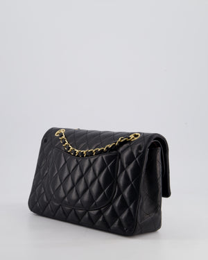 *FIRE PRICE* Chanel Black Classic Medium Double Flap Bag in Lambskin Leather with Gold Hardware