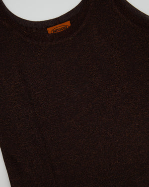 Missoni Metallic Brown Sleeveless Top Size IT 38/40 (UK 6/8)