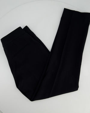 Alexander McQueen Black Tailored Blazer Jacket and Matching Trousers Set with Metallic Embroidery Detail Size IT 36 (UK 4)
