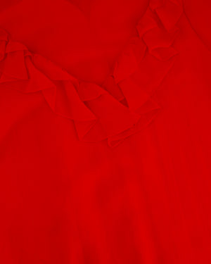 *CURRENT SEASON* Carolina Herrera Red Three Piece Trousers, Jacket and Blouse Set Size US 0 (UK 4)