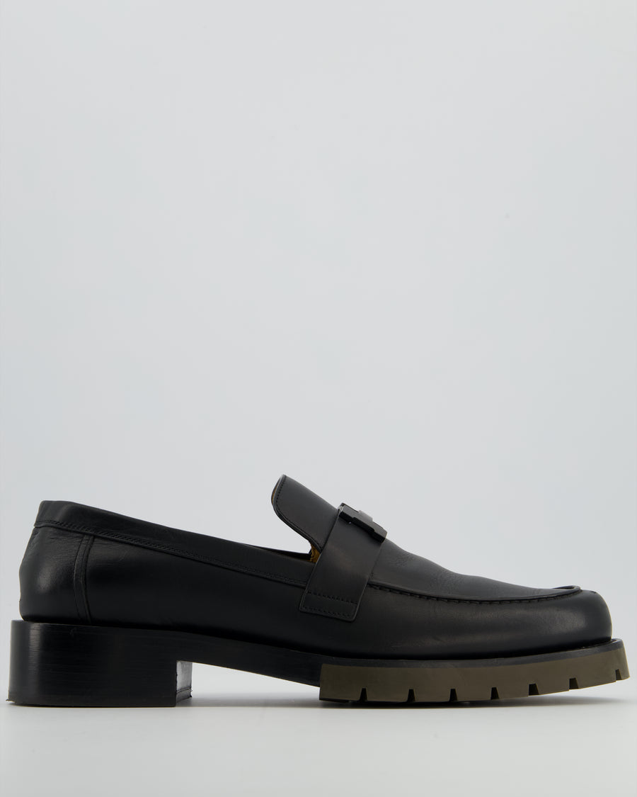 Hermès Menswear Black Gregoire Loafer Size EU 45