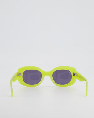 Jimmy Fairly Lime Yellow Round Sunglasses
