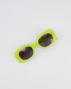 Jimmy Fairly Lime Yellow Round Sunglasses
