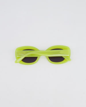 Jimmy Fairly Lime Yellow Round Sunglasses