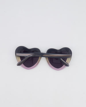 Jimmy Fairly Grey and Pink Gradient Heart-Shaped Sunglasses