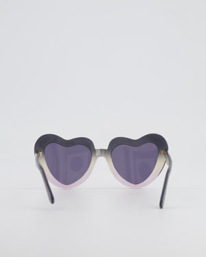 Jimmy Fairly Grey and Pink Gradient Heart-Shaped Sunglasses
