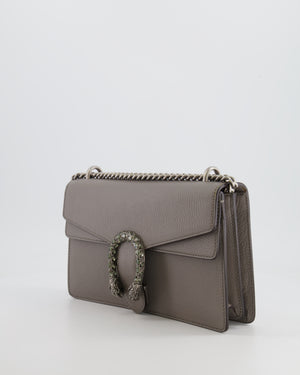 Gucci Grey Leather Medium Dionysus Shoulder Bag with Silver and Crystal Hardware RRP £2,630
