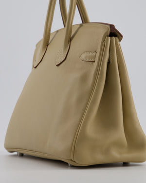 *FIRE PRICE* Hermès Birkin 25 Retourne Bag in Parchemin Swift Leather with Palladium Hardware