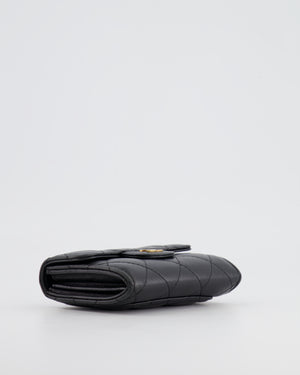 Chanel Black Coin Holder in Lambskin Leather with Champagne Gold CC Logo