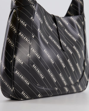 Gucci x Balenciaga Black and White Logo Jackie Large Bag with Gold Hardware RRP £3,090