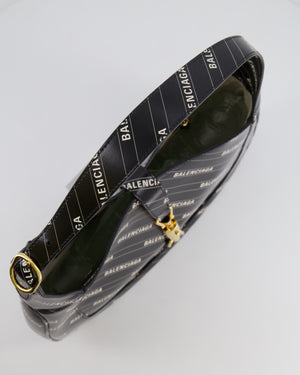 Gucci x Balenciaga Black and White Logo Jackie Large Bag with Gold Hardware RRP £3,090