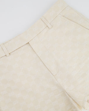 Gucci Cream Gabardine GG Logo Top and Short Set Size IT 36 (UK 4) RRP £1,660