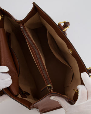 Gucci Brown Diana Large Tote Leather Bag with Shiny Antique Gold Hardware & Bamboo Handle RRP £3,790