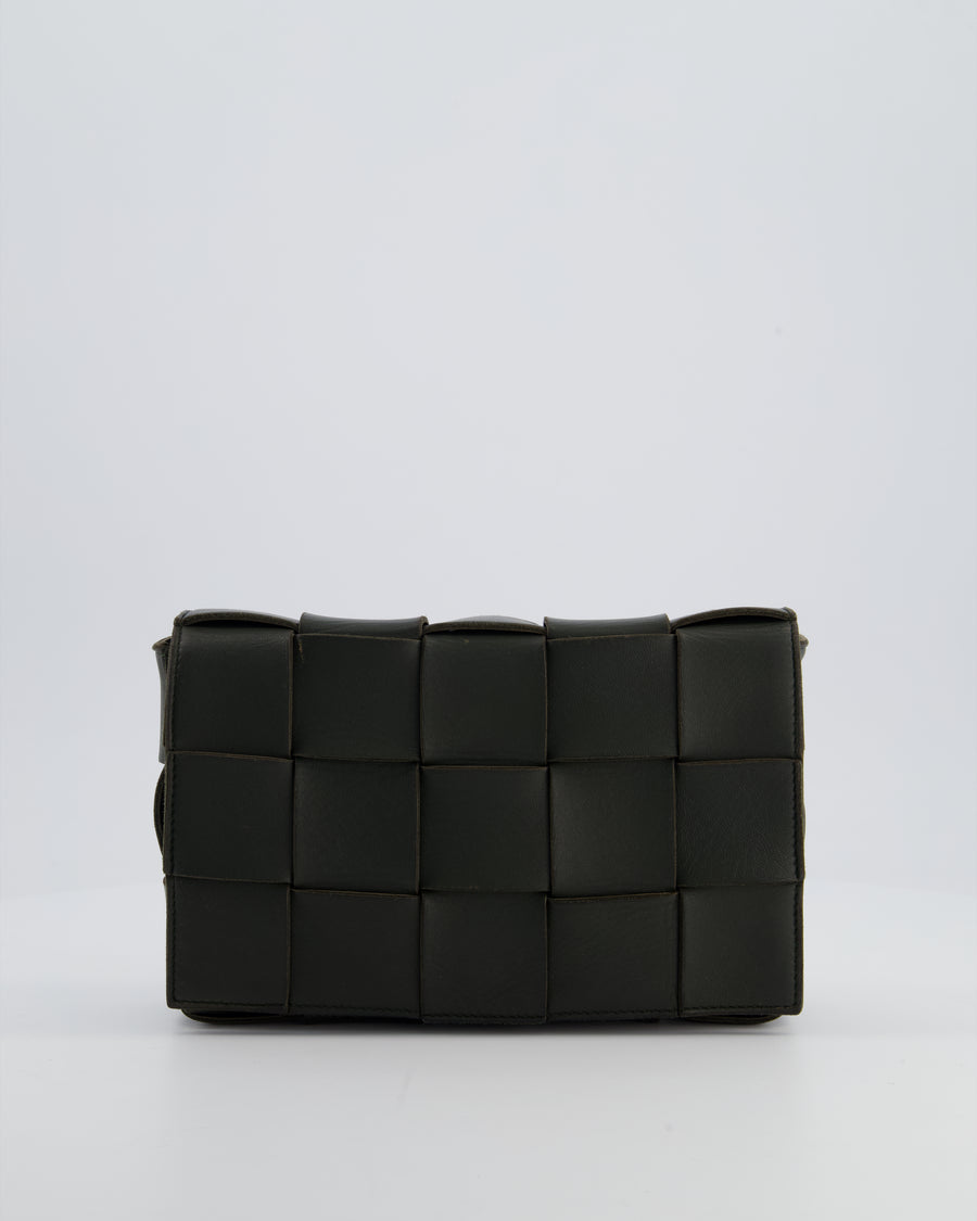 Bottega Veneta Khaki Green Small Cassette Intrecciato Leather Bag RRP £1,970