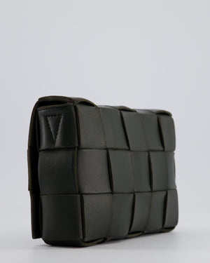 Bottega Veneta Khaki Green Small Cassette Intrecciato Leather Bag RRP £1,970