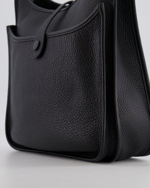 Hermes Evelyne III 29 Bag in Black Clemence Leather with Palladium Hardware
