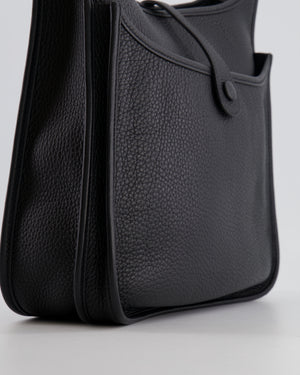 Hermes Evelyne III 29 Bag in Black Clemence Leather with Palladium Hardware