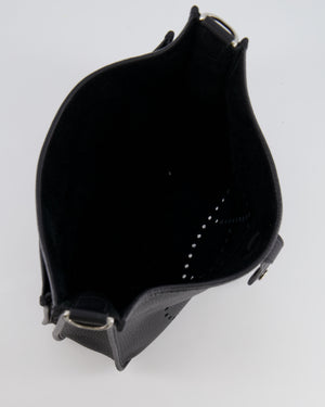 Hermes Evelyne III 29 Bag in Black Clemence Leather with Palladium Hardware