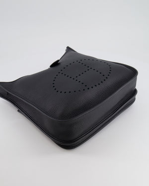 Hermes Evelyne III 29 Bag in Black Clemence Leather with Palladium Hardware