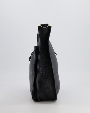 Hermes Evelyne III 29 Bag in Black Clemence Leather with Palladium Hardware