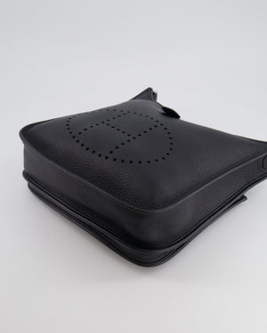 Hermes Evelyne III 29 Bag in Black Clemence Leather with Palladium Hardware