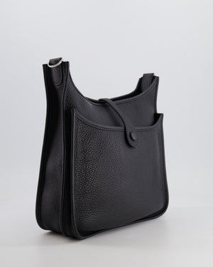 Hermes Evelyne III 29 Bag in Black Clemence Leather with Palladium Hardware
