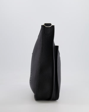 Hermes Evelyne III 29 Bag in Black Clemence Leather with Palladium Hardware