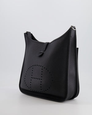 Hermes Evelyne III 29 Bag in Black Clemence Leather with Palladium Hardware