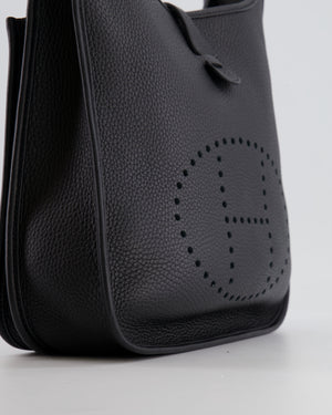 Hermes Evelyne III 29 Bag in Black Clemence Leather with Palladium Hardware